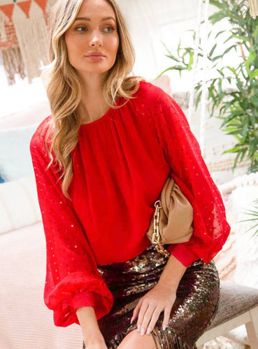 Vl  sequence lantern red blouse