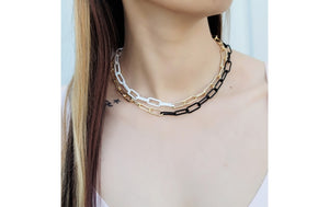Og enamel paper clip chain