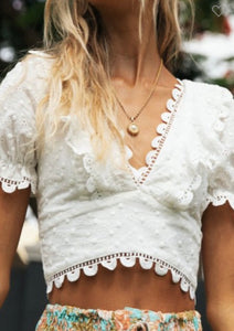 A boho beautiful lace top