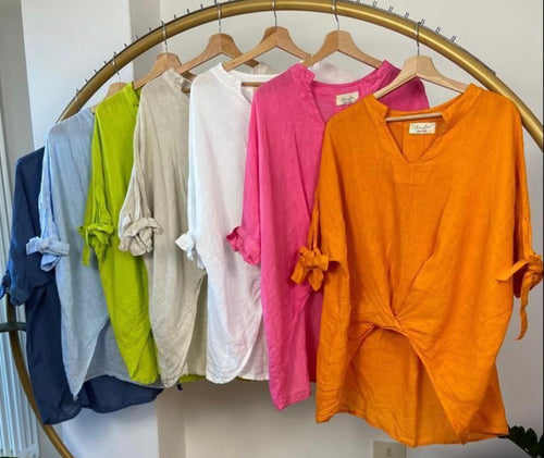 Lc linen bright colors blouse