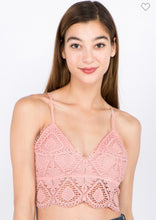 Load image into Gallery viewer, Crochet bralette pink