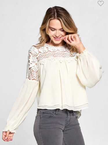 Ivory lace top