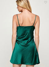 Load image into Gallery viewer, FD satin cami dress geen