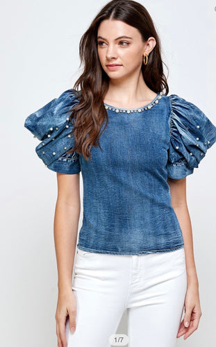 Jeans puffy top