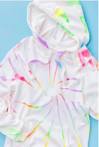 Tie dye multi swirl hoodie