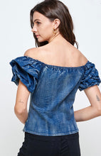 Load image into Gallery viewer, Jeans off shoulder top