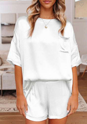 A satin pjs set