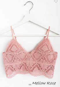Crochet bralette pink