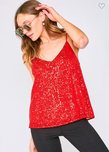 Red straps sequence top
