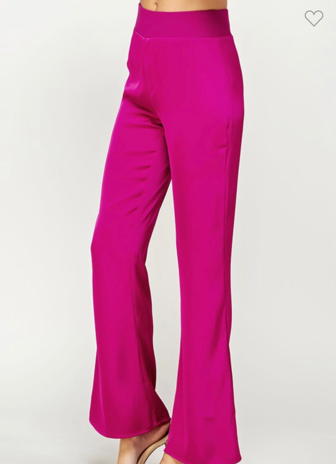 Magenta Satin Pants