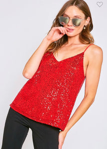 Red straps sequence top