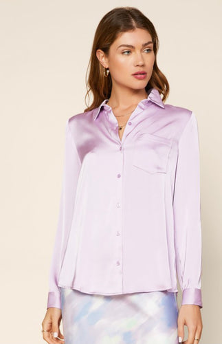 Sa satin buttondown shirt