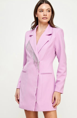 Sb Blazer dress/rhinstone trim