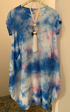 Load image into Gallery viewer, Tie dye cotton and linen bubble dress