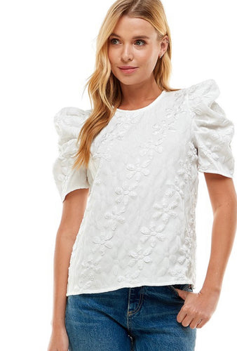 T Texture jacquard top