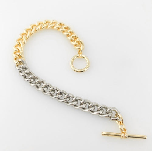 Og two tone  curb bracelet