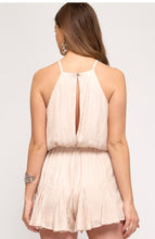 Load image into Gallery viewer, Jacquard satin cami romper