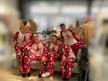 Load image into Gallery viewer, Christmas pjs in plaid and trees print