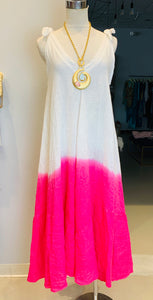 Tie dye linen dress