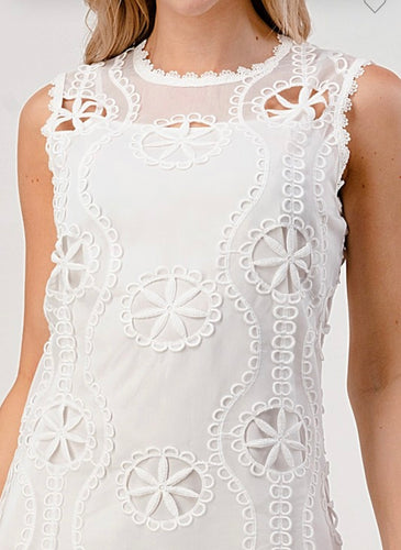 M Organza embroidery dress