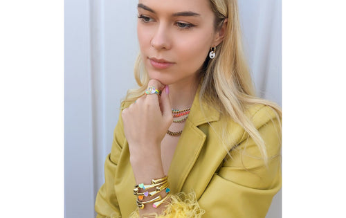 Og little heart enamel cuff