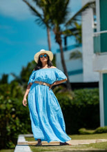 Load image into Gallery viewer, Lc Linen off shoulder maxi dress