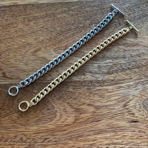 Og  curb chain with toggle bracelet