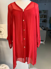 Load image into Gallery viewer, Silk Red Tunic/Dress