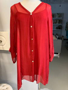 Silk Red Tunic/Dress