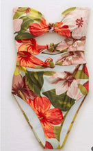 Load image into Gallery viewer, Fy one piece cutout print swimwear