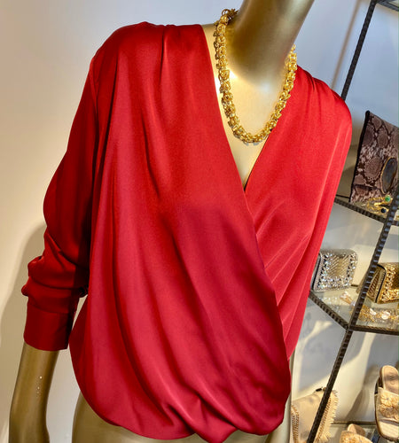 Wrap Around Satin Blouse