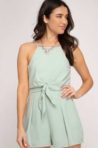 Seafom tie in front romper