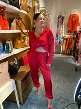 Load image into Gallery viewer, Lc silk pant set red