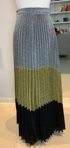 Shinny pleats maxi skirt