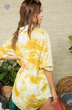 Load image into Gallery viewer, Tie dye mustard long sleeve shirt