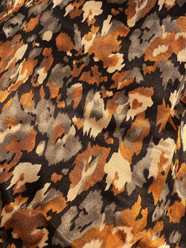 T satin animal print dress