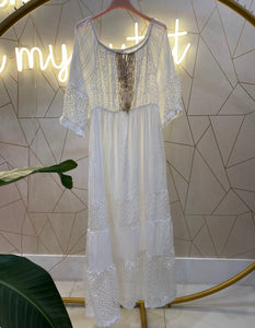 Lc white/ecru maxi dress