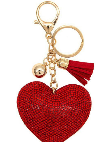 F Heart key chain