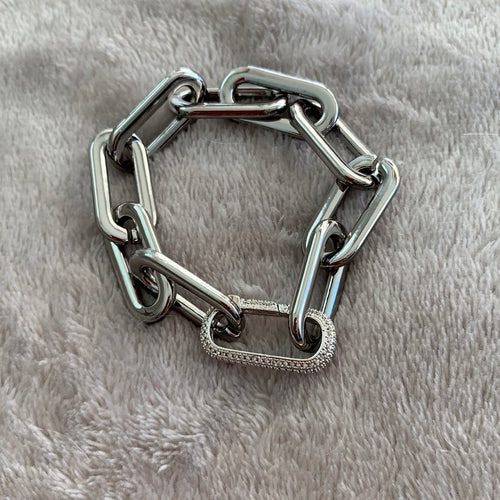 Og rhodium bracelet mbr001