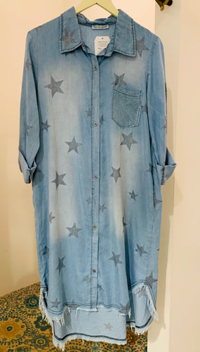 Jeans dress with shinny star