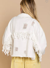 Load image into Gallery viewer, P Denim jacket fringe details